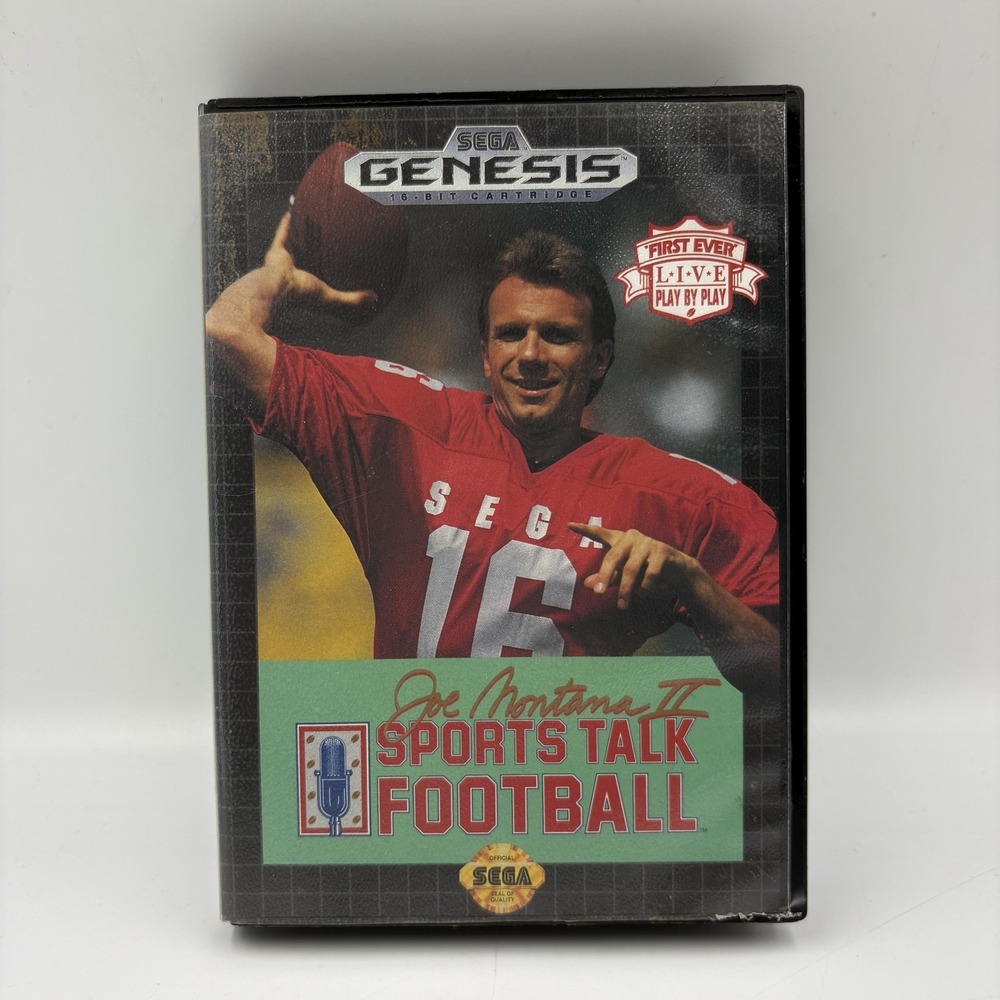 Vintage Joe Montana II Sports Talk Football Sega Genesis Video Game CIB 1991‎